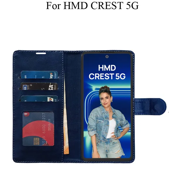 Blue_Premium_Flip_Cover_For_Hmd_Crest_5G