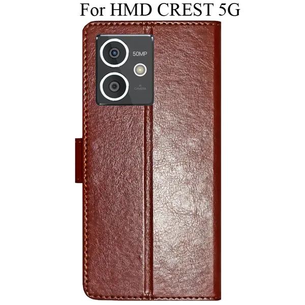 Brown_Premium_Flip_Cover_For_Hmd_Crest_5G