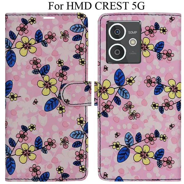 Pink_Premium_Flip_Cover_For_Hmd_Crest_5G