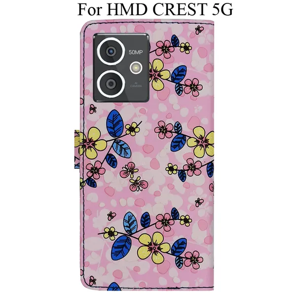 Pink_Premium_Flip_Cover_For_Hmd_Crest_5G