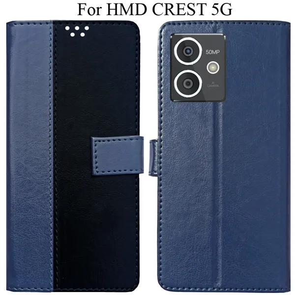 Black_Premium_Flip_Cover_For_Hmd_Crest_5G