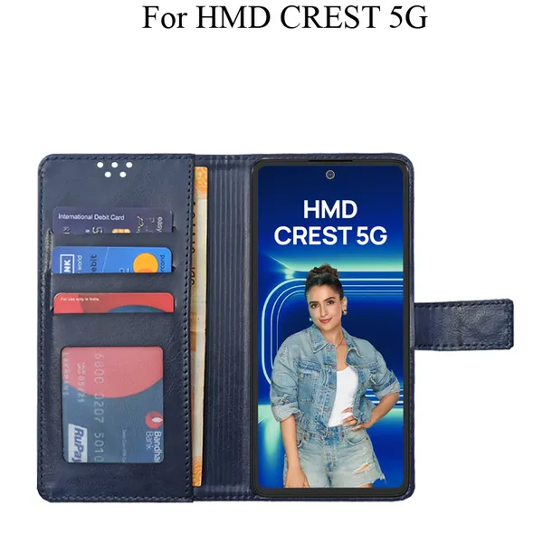 Black_Premium_Flip_Cover_For_Hmd_Crest_5G