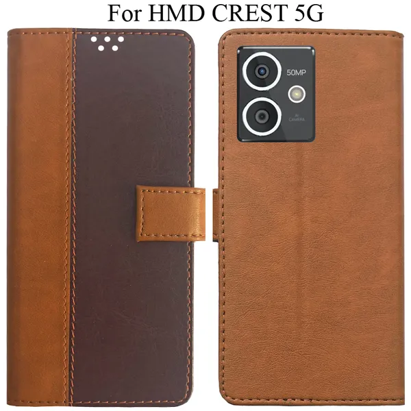 Brown_Premium_Flip_Cover_For_Hmd_Crest_5G