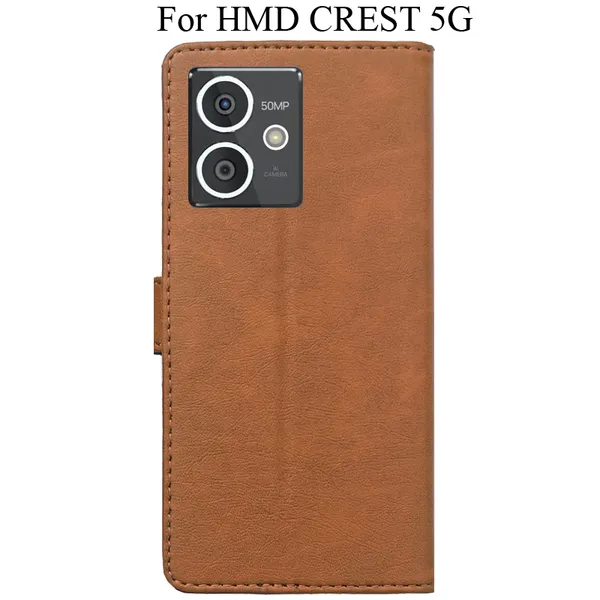 Brown_Premium_Flip_Cover_For_Hmd_Crest_5G