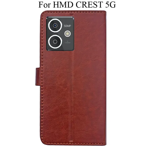 Brown_Premium_Flip_Cover_For_Hmd_Crest_5G