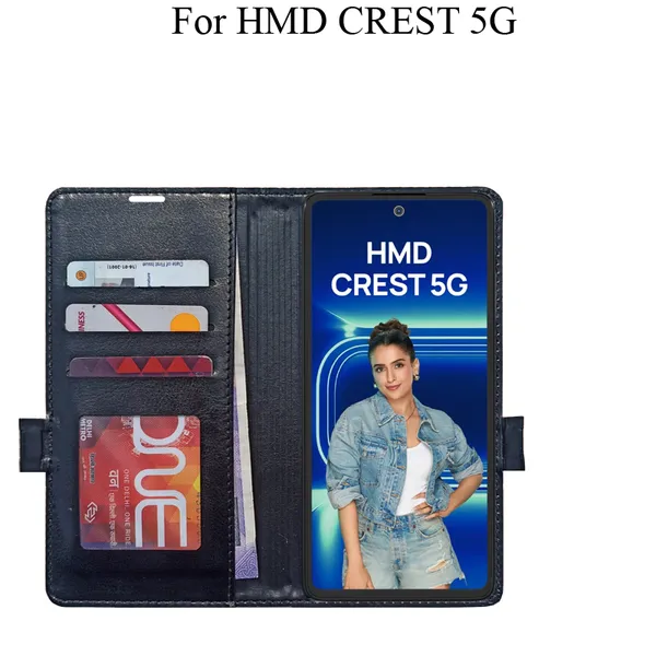 Black_Premium_Flip_Cover_For_Hmd_Crest_5G
