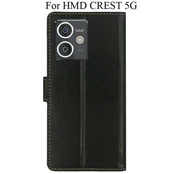 Black_Premium_Flip_Cover_For_Hmd_Crest_5G
