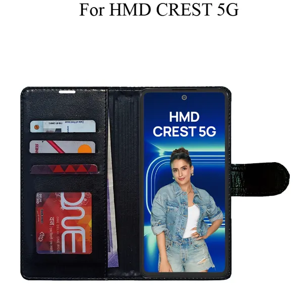 Black_Premium_Flip_Cover_For_Hmd_Crest_5G