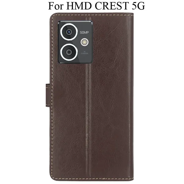 Brown_Premium_Flip_Cover_For_Hmd_Crest_5G