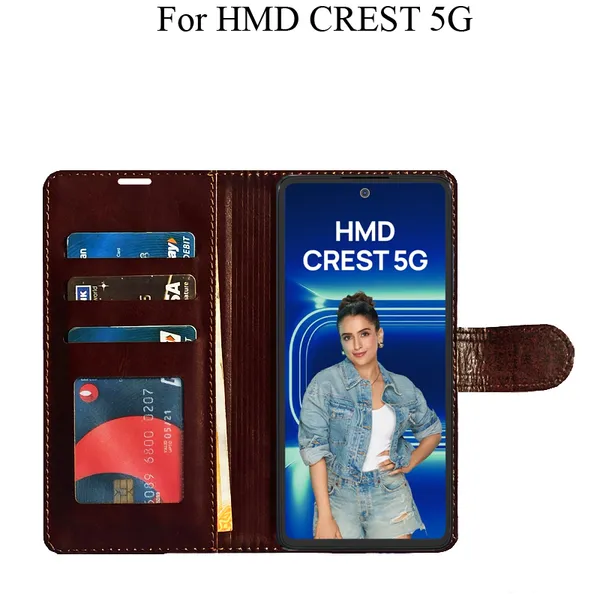 Brown_Premium_Flip_Cover_For_Hmd_Crest_5G