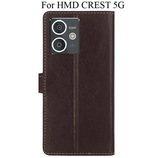 Brown_Premium_Flip_Cover_For_Hmd_Crest_5G