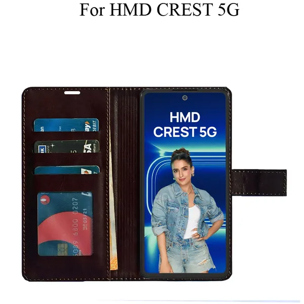 Brown_Premium_Flip_Cover_For_Hmd_Crest_5G