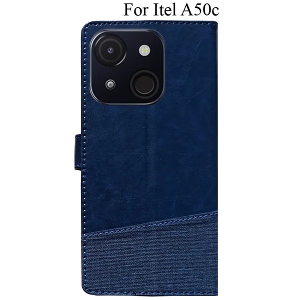 Blue_Premium_Flip_Cover_For_Itel_A50C