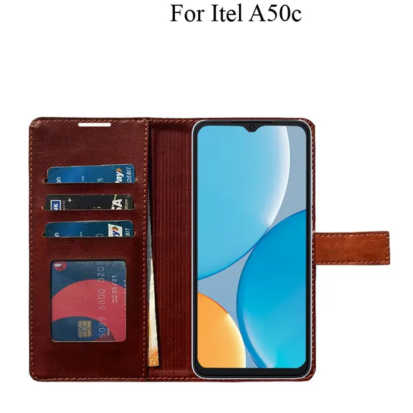 Orange_Premium_Flip_Cover_For_Itel_A50C