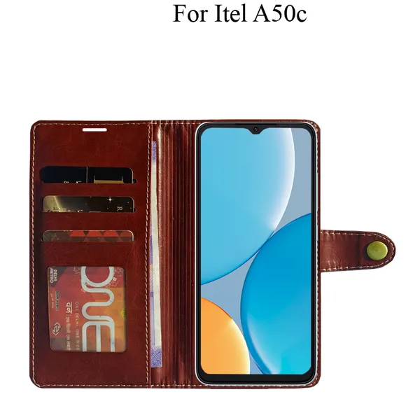 Brown_Premium_Flip_Cover_For_Itel_A50C