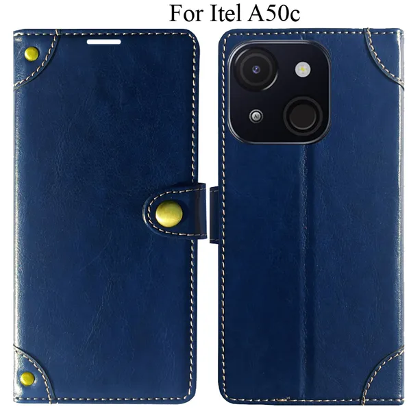 Blue_Premium_Flip_Cover_For_Itel_A50C