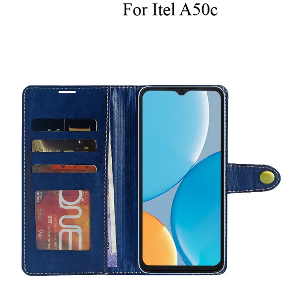 Blue_Premium_Flip_Cover_For_Itel_A50C
