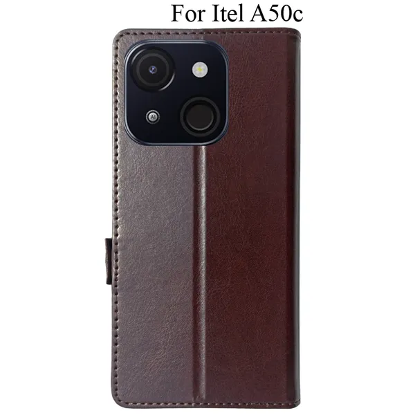 Brown_Premium_Flip_Cover_For_Itel_A50C