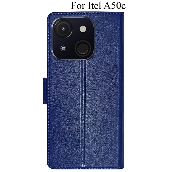 Blue_Premium_Flip_Cover_For_Itel_A50C