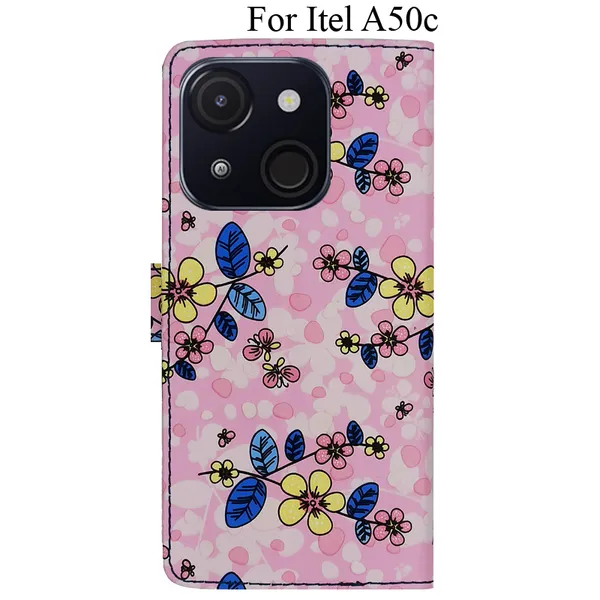 Pink_Premium_Flip_Cover_For_Itel_A50C