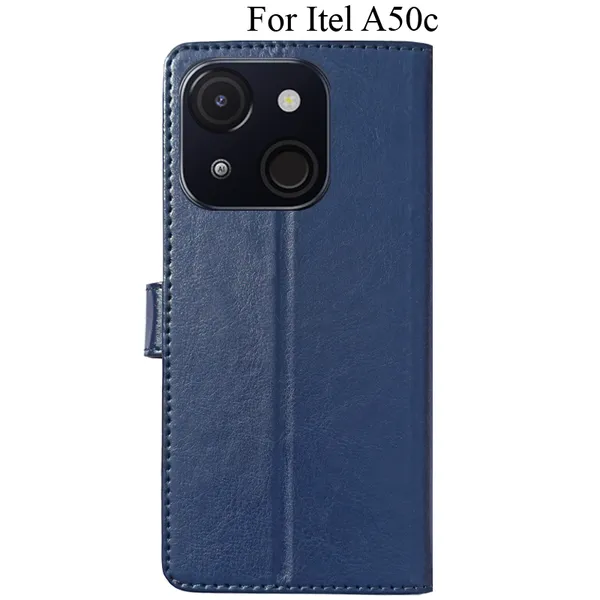 Black_Premium_Flip_Cover_For_Itel_A50C