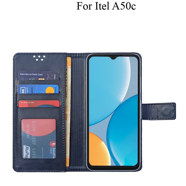 Blue_Premium_Flip_Cover_For_Itel_A50C