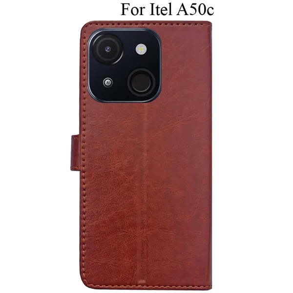 Brown_Premium_Flip_Cover_For_Itel_A50C