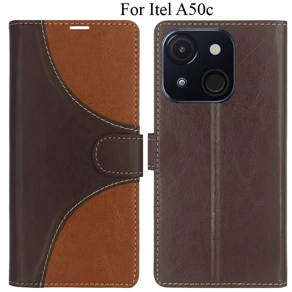 Brown_Premium_Flip_Cover_For_Itel_A50C