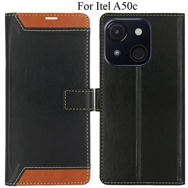 Brown_Premium_Flip_Cover_For_Itel_A50C