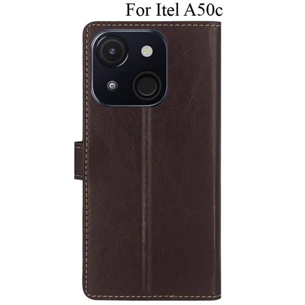 Brown_Premium_Flip_Cover_For_Itel_A50C
