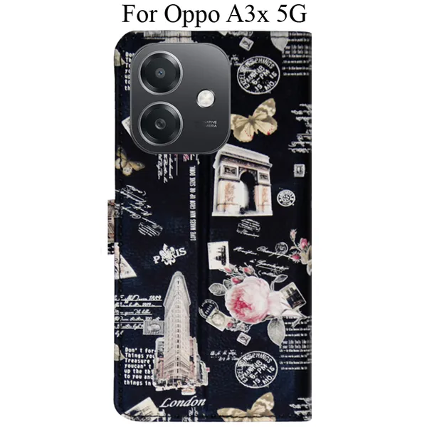 Black_Premium_Flip_Cover_For_Oppo_A3X_5G