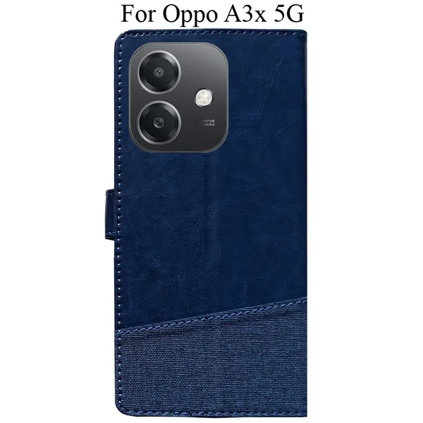 Blue_Premium_Flip_Cover_For_Oppo_A3X_5G