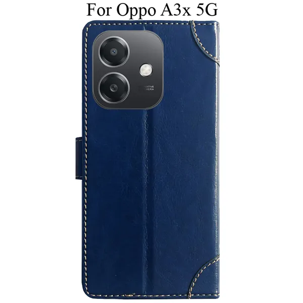 Blue_Premium_Flip_Cover_For_Oppo_A3X_5G