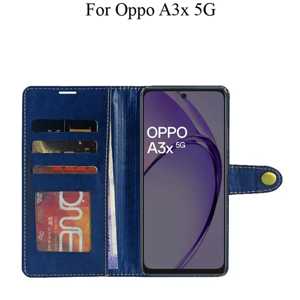 Blue_Premium_Flip_Cover_For_Oppo_A3X_5G