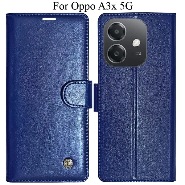 Blue_Premium_Flip_Cover_For_Oppo_A3X_5G