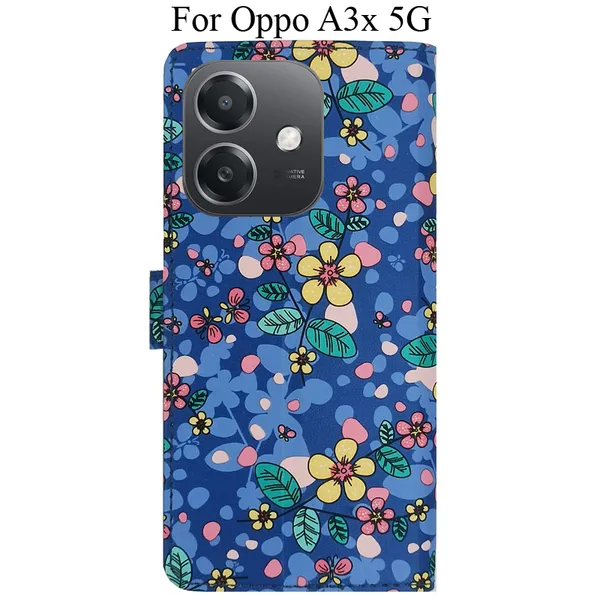 Blue_Premium_Flip_Cover_For_Oppo_A3X_5G