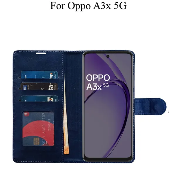 Blue_Premium_Flip_Cover_For_Oppo_A3X_5G