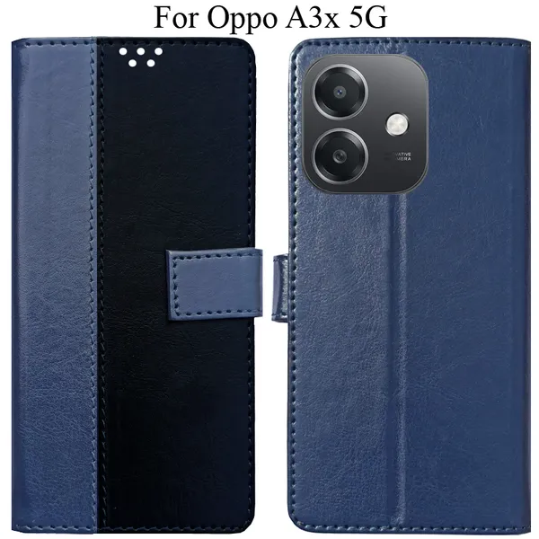 Black_Premium_Flip_Cover_For_Oppo_A3X_5G