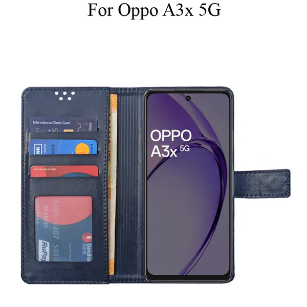 Blue_Premium_Flip_Cover_For_Oppo_A3X_5G