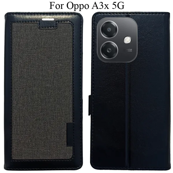Black_Premium_Flip_Cover_For_Oppo_A3X_5G