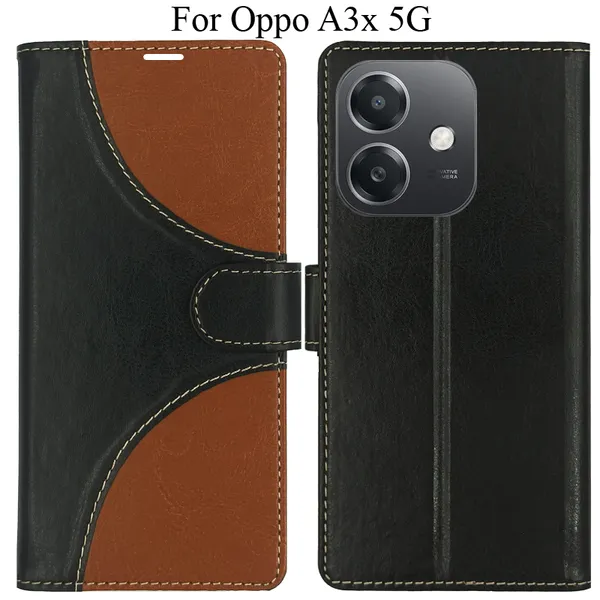 Black_Premium_Flip_Cover_For_Oppo_A3X_5G