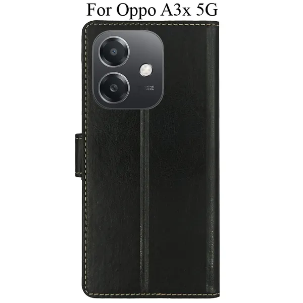 Black_Premium_Flip_Cover_For_Oppo_A3X_5G