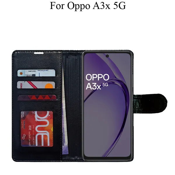 Black_Premium_Flip_Cover_For_Oppo_A3X_5G