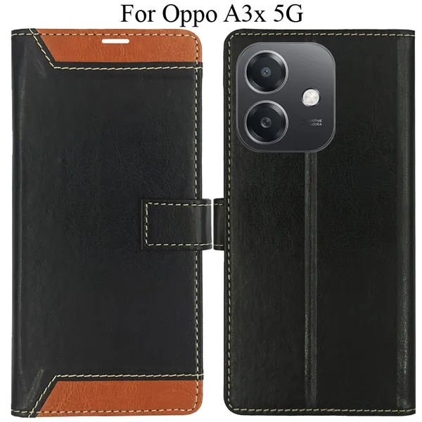 Brown_Premium_Flip_Cover_For_Oppo_A3X_5G