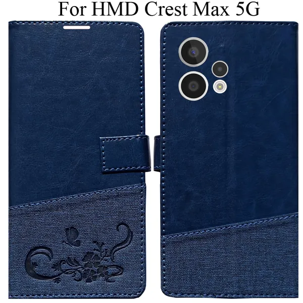 Blue_Premium_Flip_Cover_For_Hmd_Crest_Max_5G