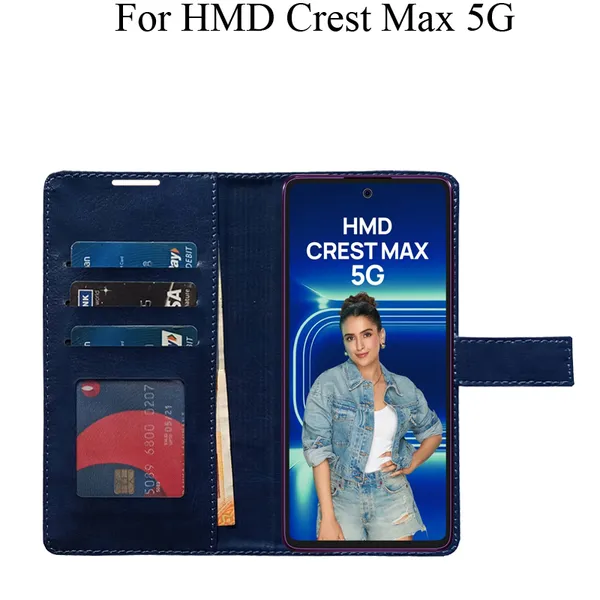 Blue_Premium_Flip_Cover_For_Hmd_Crest_Max_5G