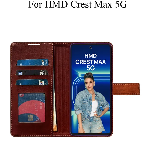 Orange_Premium_Flip_Cover_For_Hmd_Crest_Max_5G