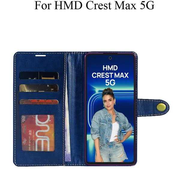 Blue_Premium_Flip_Cover_For_Hmd_Crest_Max_5G