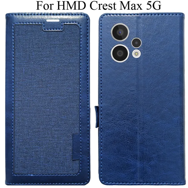 Blue_Premium_Flip_Cover_For_Hmd_Crest_Max_5G