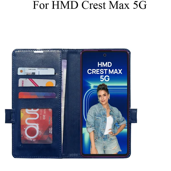 Blue_Premium_Flip_Cover_For_Hmd_Crest_Max_5G